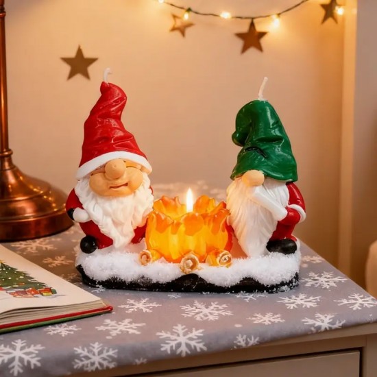 YY5947 Isınan Noel Cüceleri Mumluk Silikon Kalıp